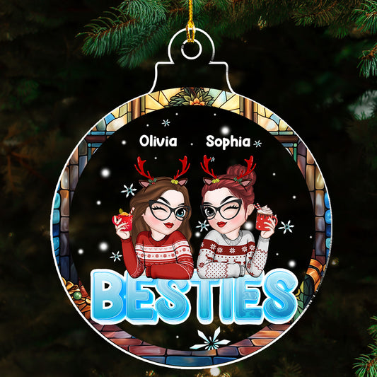 Besties Christmas - Personalized Custom Acrylic Ornament