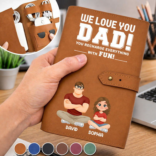 You Recharge Everything With Fun - Personalized Custom Leather Charger Bag