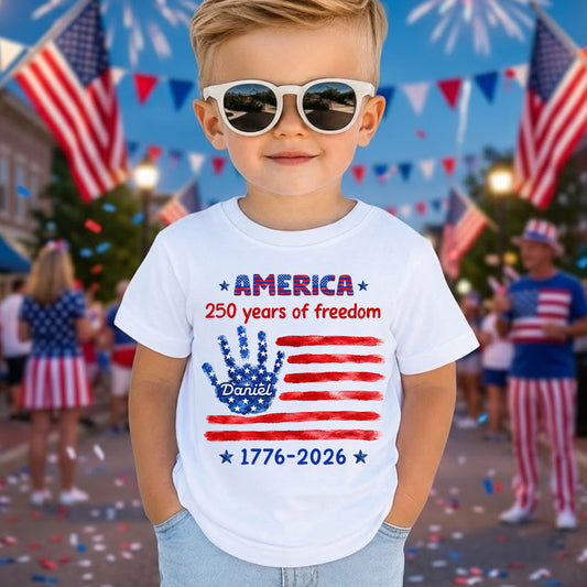 Happy 250 America - Personalized Custom Youth T-shirt
