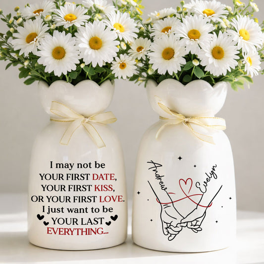 Your Last Everything - Personalized Custom Ribbon Tie Flower Vase