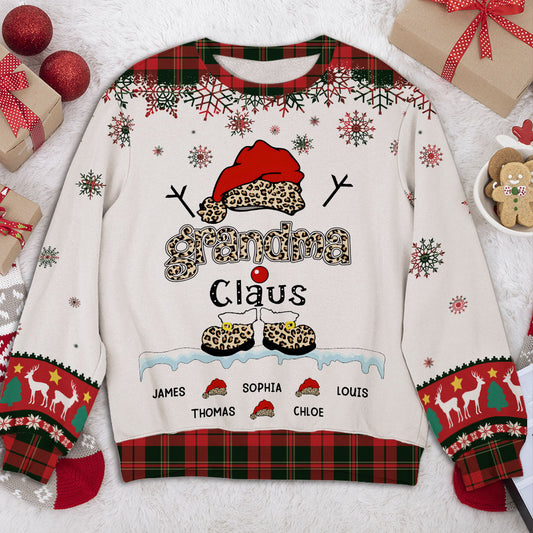 Grandma Claus - Personalized Custom All-Over-Print Sweatshirt