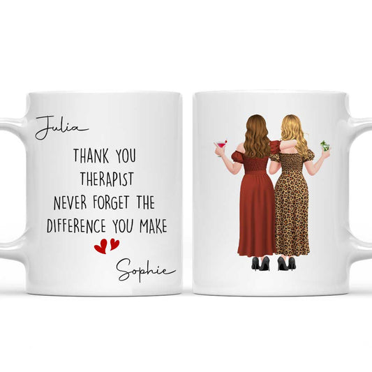 Thank You Therapist - Personalized Custom Coffee Mug