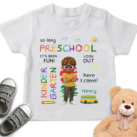 Preschool Was Fun - Personalized Custom Youth T-shirt