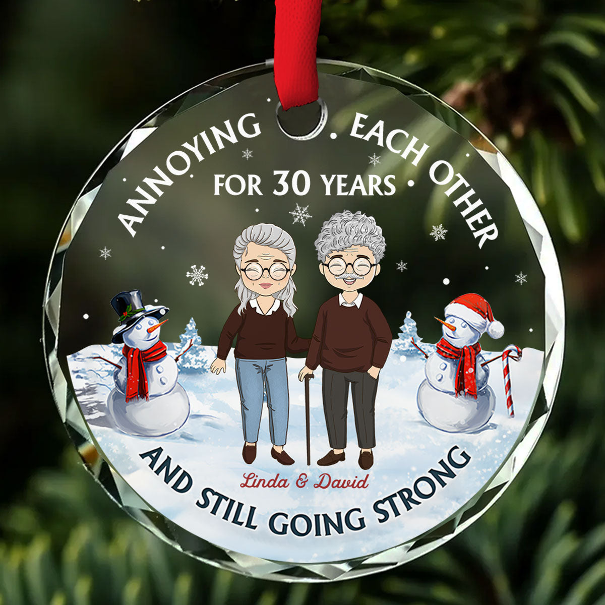Couple Annoying Each Other Since - Personalized Ceramic Ornament