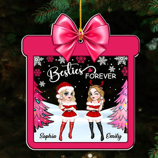 Christmas With Besties - Personalized Custom Acrylic Ornament