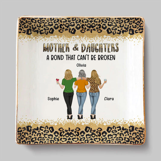 Mom And Daughter - Personalized Custom Jewelry Dish