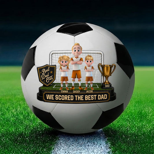 Scored The Best Dad - Personalized Custom Soccer Ball