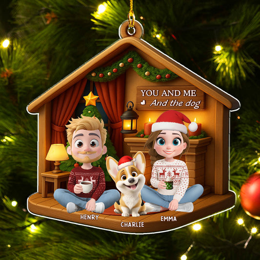 Joyful Home Forever Now - Personalized Custom 3D Effect Acrylic Ornament 
