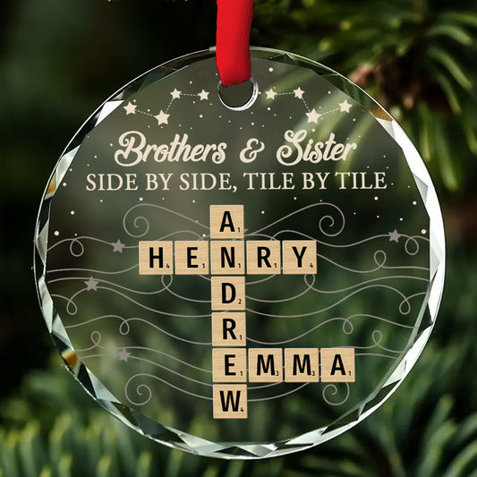 Together We Spell Out Love - Personalized Custom Glass Ornament