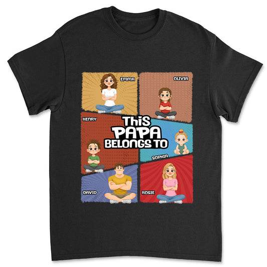 This Cartoon Grandpa Belongs To - Personalized Custom Shirt