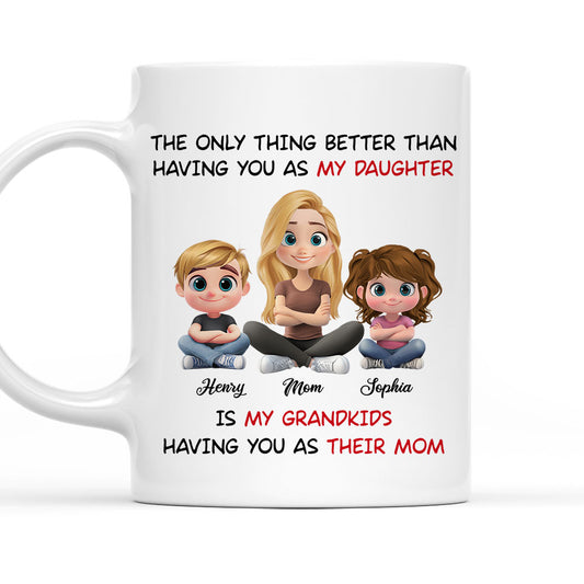 Having You As My Daughter - Personalized Custom Coffee Mug
