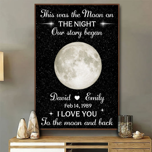 Love You To The Moon - Personalized Custom Poster