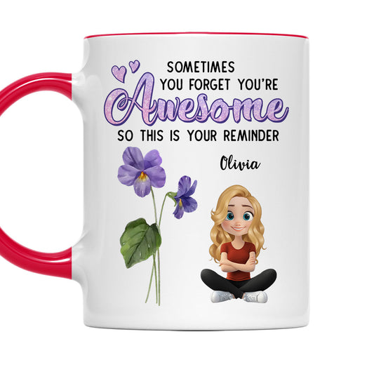 Reminder Of Greatness For Bestie - Personalized Accent Mug