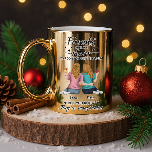 Sisters Are Like Stars - Personalized Custom Metallic Mug