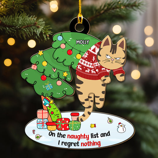 Regret Nothing - Personalized Custom Wood Ornament