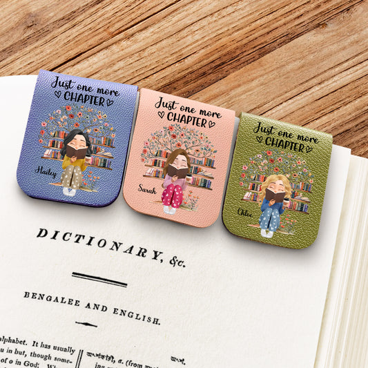 I Promise Just One More - Personalized Custom Leather Bookmark