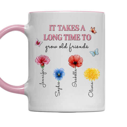 Grow Friend Flower - Personalized Custom 3D Effect Accent Mug