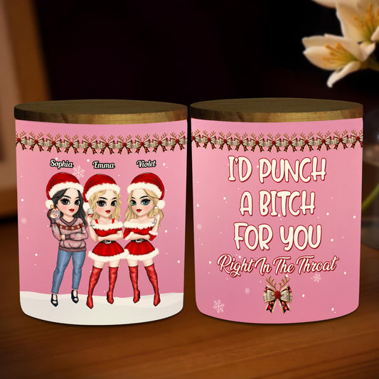 Punch Bitch - Personalized Custom Glass Jar With LED Candle