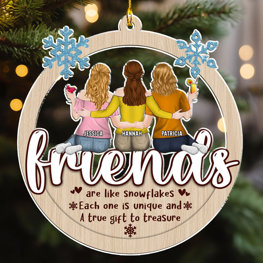 Friends Are Like Snowflakes - Personalized Custom Acrylic Ornament