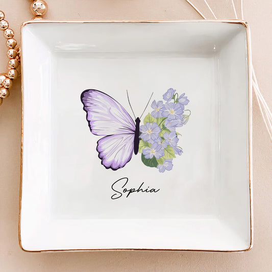 Shine Like A Butterfly - Personalized Custom Jewelry Dish