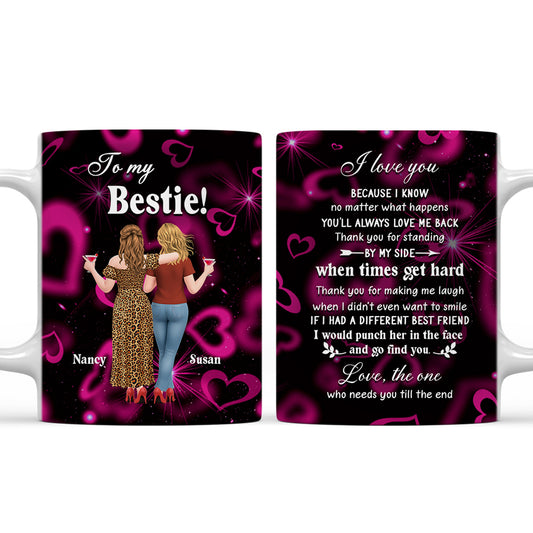Friendship That Never Leaves - Personalized Custom Coffee Mug