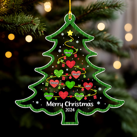 Merry Christmas 2024 - Personalized Custom Acrylic Ornament