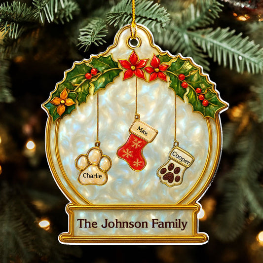 Family Stockings - Personalized Custom Acrylic Ornament