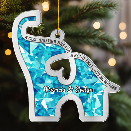 A Girl And Her Bestie - Personalized Custom Acrylic Ornament