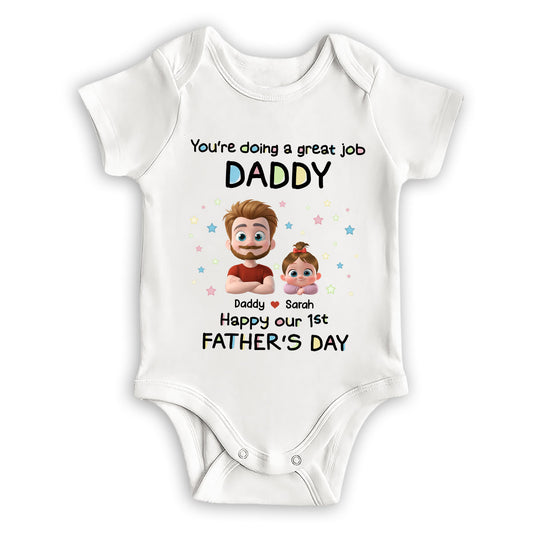 Daddy And Baby - Personalized Custom Baby Onesie