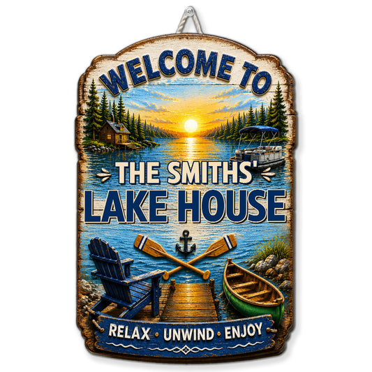 Relax And Unwind - Personalized Custom Wood Sign