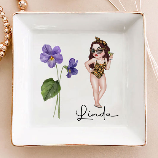 Friends Are Flowers - Personalized Custom Jewelry Dish