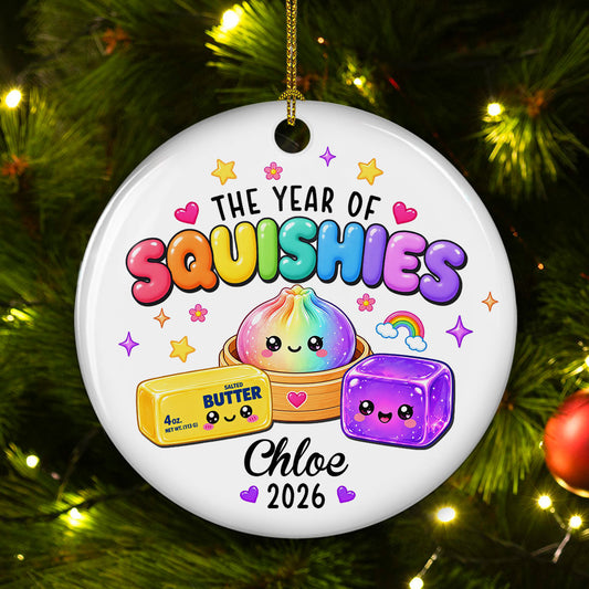 Squishy Lover - Personalized Ceramic Ornament