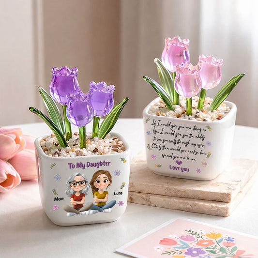 How Special You Are - Personalized Custom Glass Everlasting Tulips