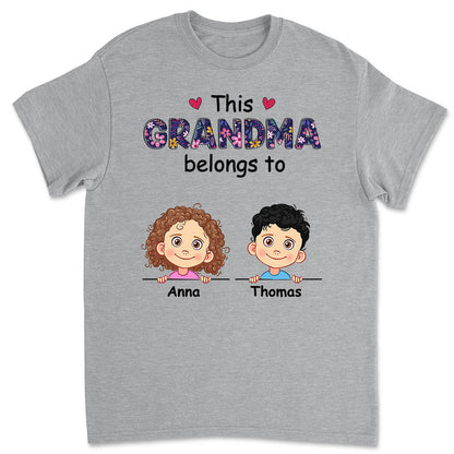Grandma Belongs To - Personalized Custom Unisex T-shirt - Blithe Hub