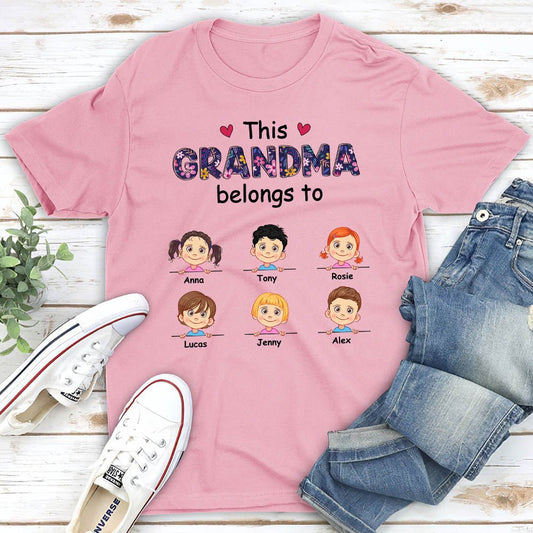 Grandma Belongs To - Personalized Custom Unisex T-shirt - Blithe Hub