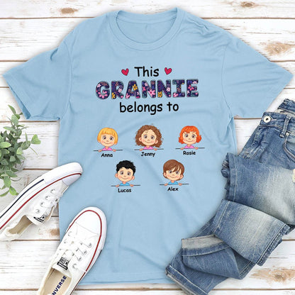 Grandma Belongs To - Personalized Custom Unisex T-shirt - Blithe Hub