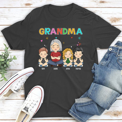 Grandma Colorful - Personalized Custom Unisex T-shirt - Blithe Hub