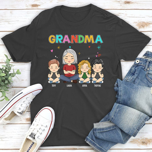 Grandma Colorful - Personalized Custom Unisex T-shirt - Blithe Hub