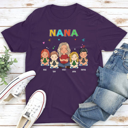 Grandma Colorful - Personalized Custom Unisex T-shirt - Blithe Hub