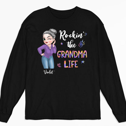 Grandma Life - Personalized Custom Long Sleeve T-shirt - Blithe Hub