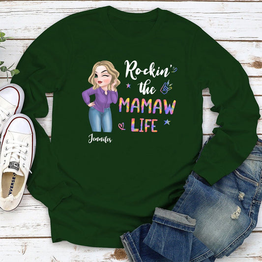 Grandma Life - Personalized Custom Long Sleeve T-shirt - Blithe Hub