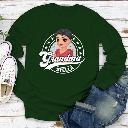 Grandma - Personalized Custom Long Sleeve T-shirt - Blithe Hub
