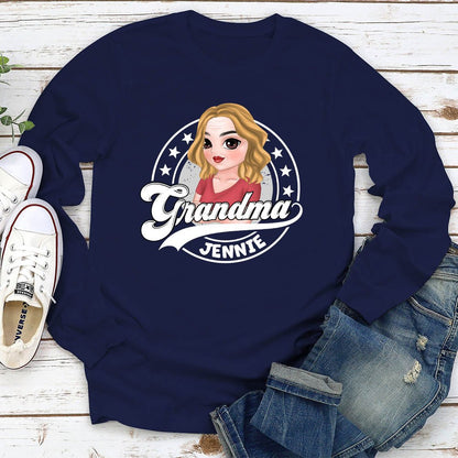 Grandma - Personalized Custom Long Sleeve T-shirt - Blithe Hub