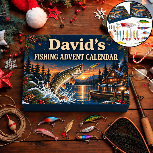 Fishing Lover - Personalized Fishing Lure Advent Calendar