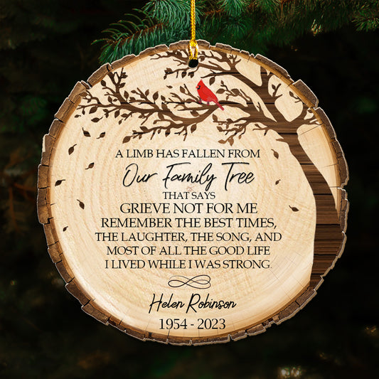 The Fallen Limb - Personalized Custom Wood Ornament