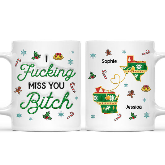 Miss You Girl - Personalized Custom 3D Inflated Effect Mug