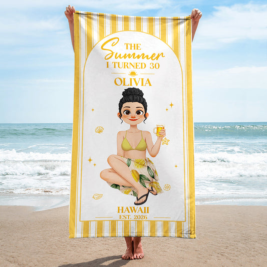 Summer Memories - Personalized Custom Beach Towel