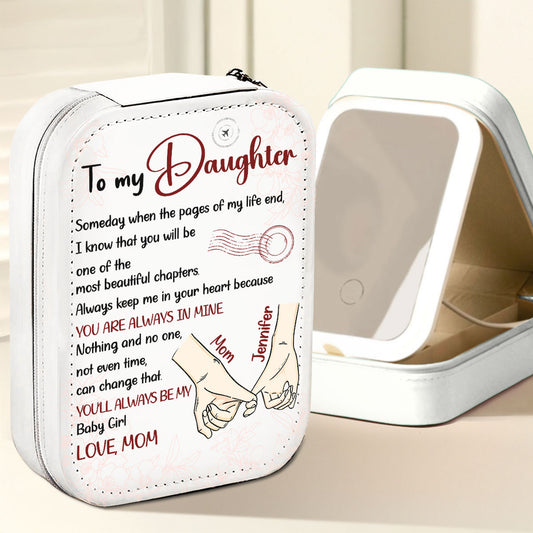 The Most Beautiful Chapters - Personalized Custom Jewelry Box With LED Mirror