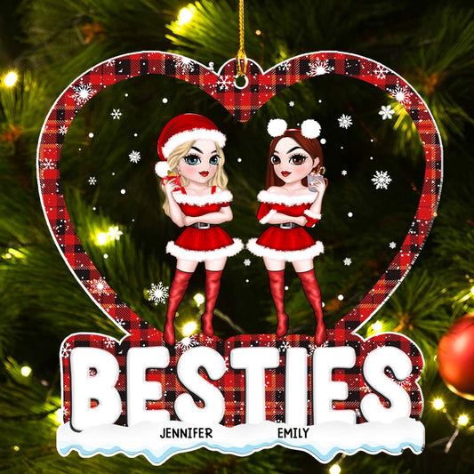 Merry Christmas My Bestie - Personalized Custom Acrylic Ornament