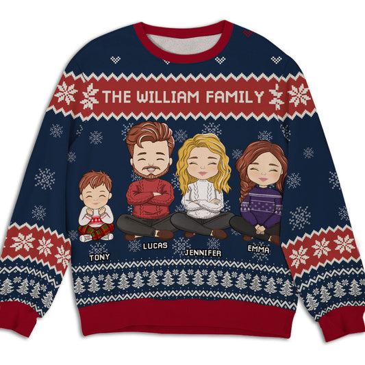 Family Christmas Together - Personalized Custom All-Over-Print Sweatshirt